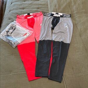 Jordan Dual-Tone Leggings - Black and Gray - Bundle